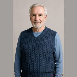 Hunt Club Men's V-Neck Sweater Vest Large Blue